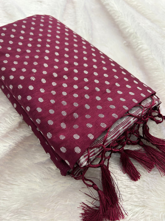 Tussar silver Butties