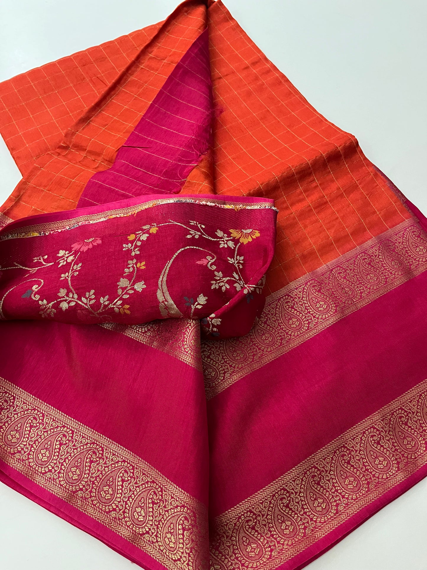 Dupion silk saree