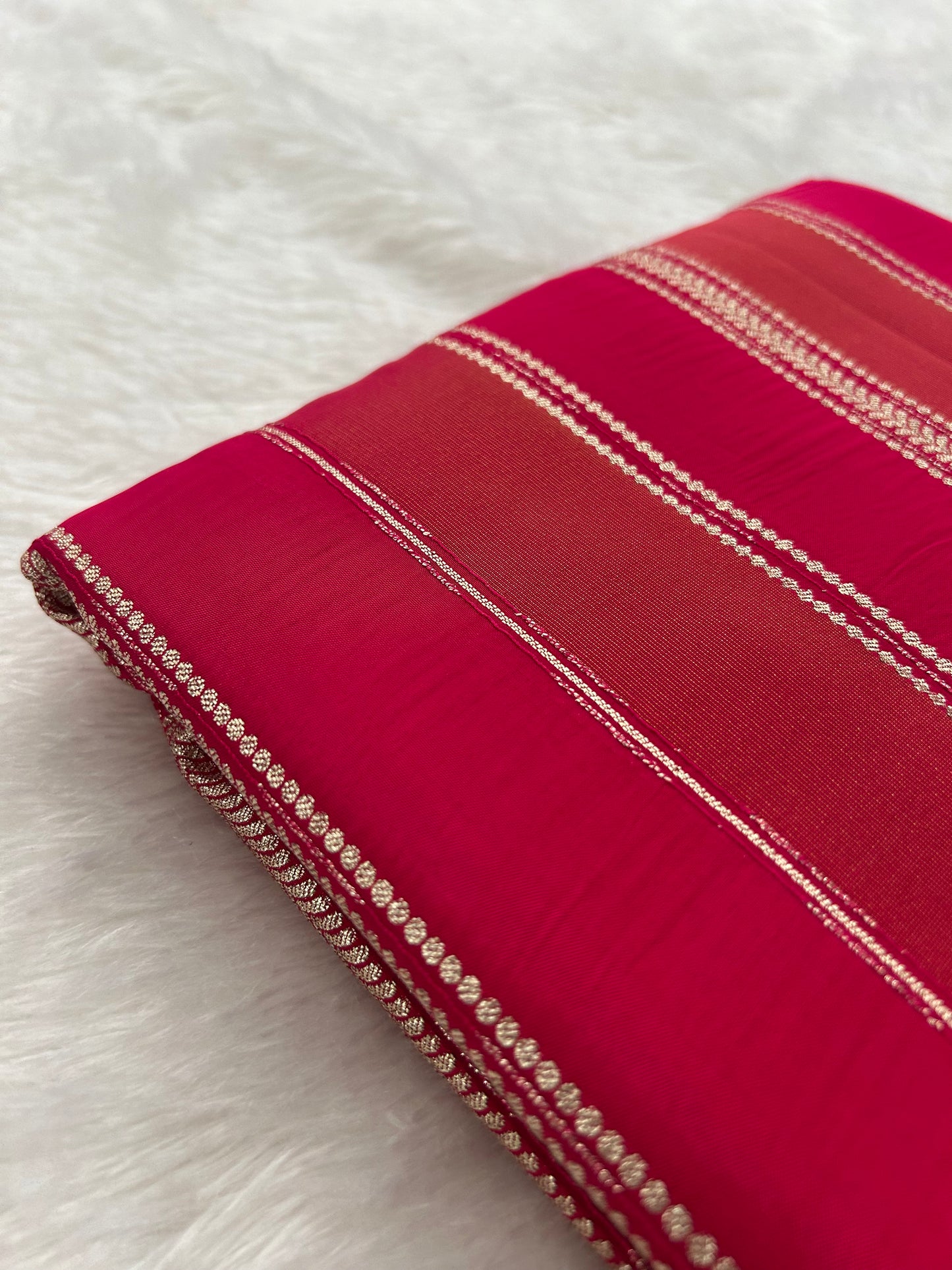 DESIGNER PARTYWEAR SAREE WITH CONTRAST BLOUSE-PINK X PURPLE