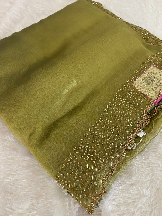 Tissue Organza Stone work border