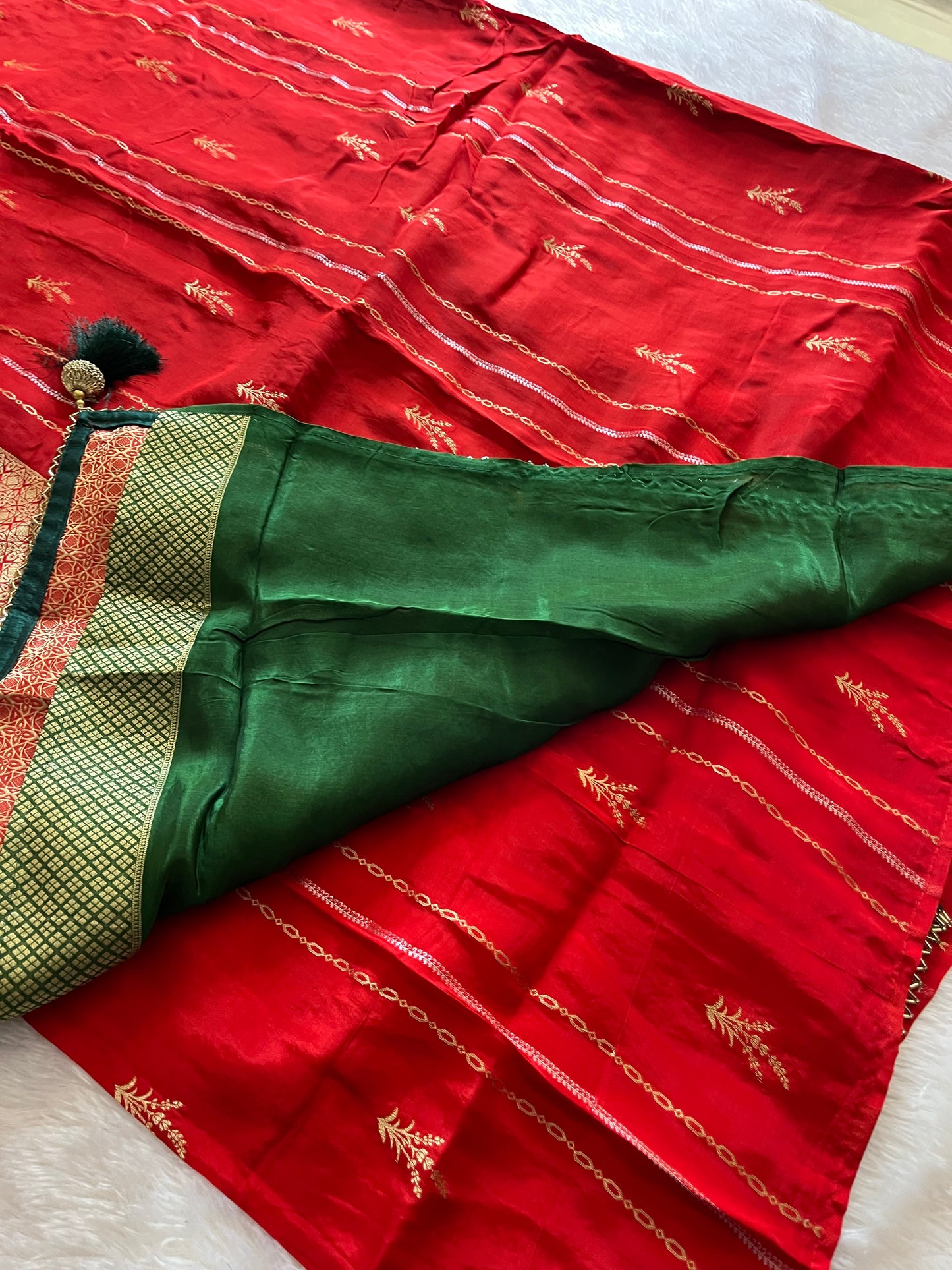 Designer Chinnon Silk CutDana Border