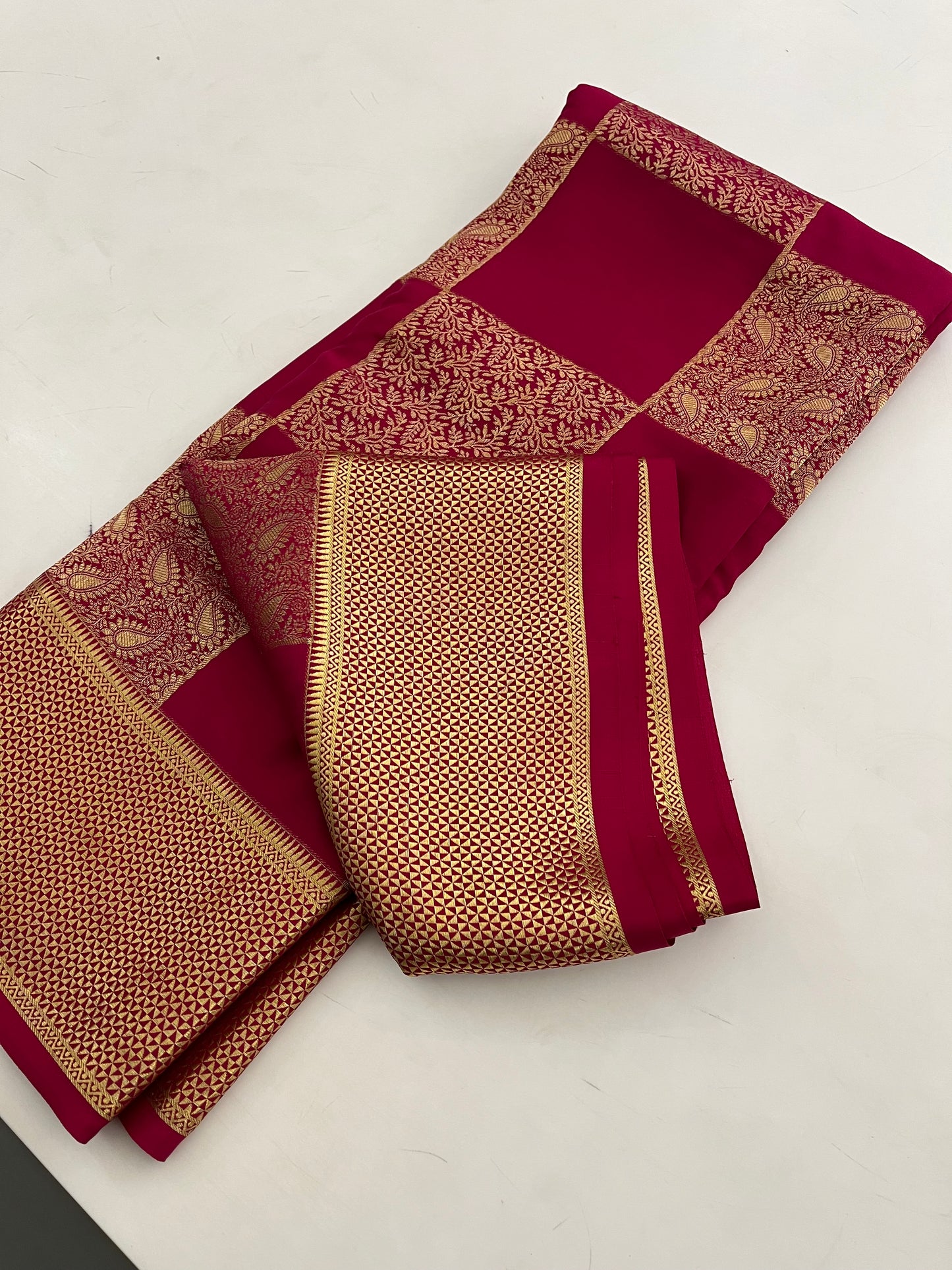 MA12-Pure crepe Mysore silk saree