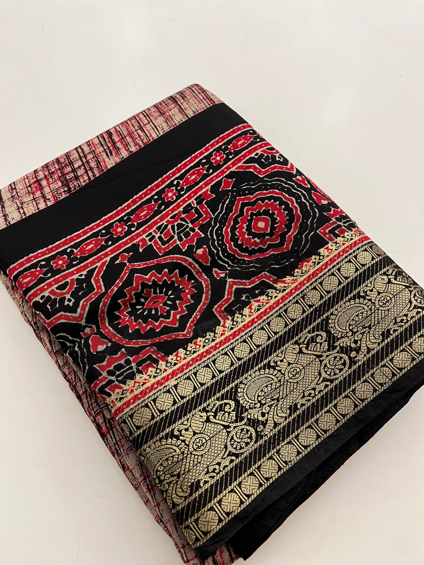 Bagru print fancy saree
