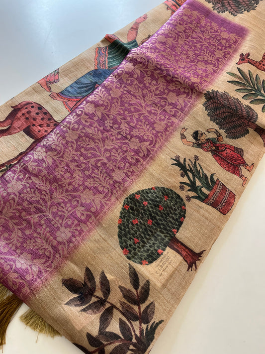 Premium Tussar Crape brocade