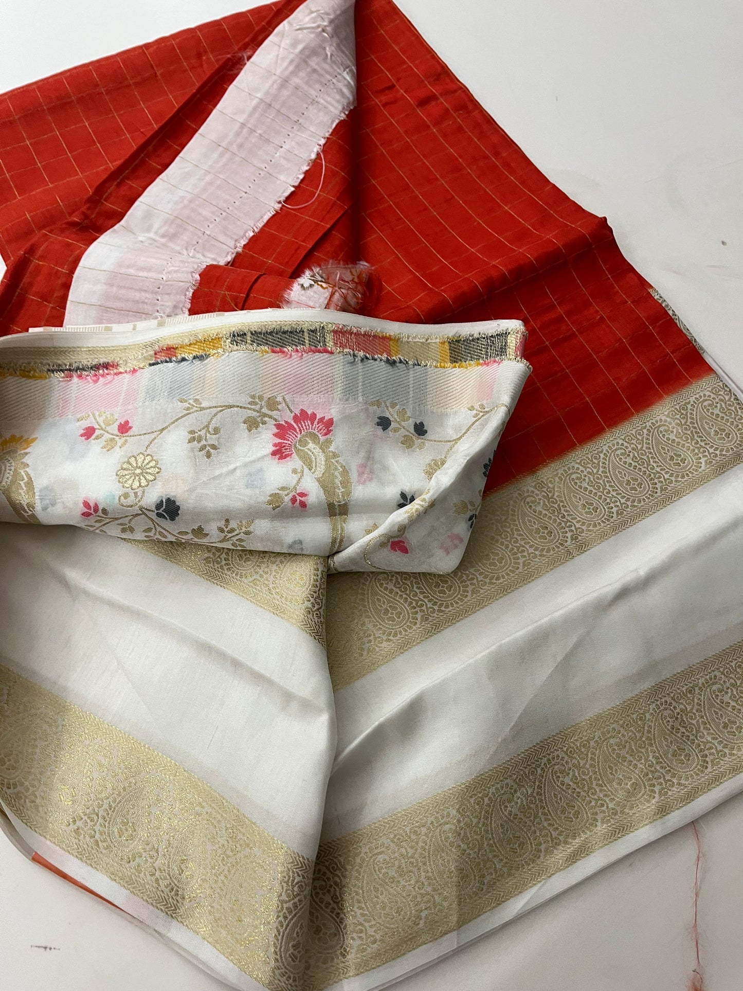 Dupion silk saree