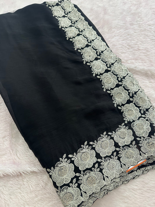Soft Organza Silver Work-M12