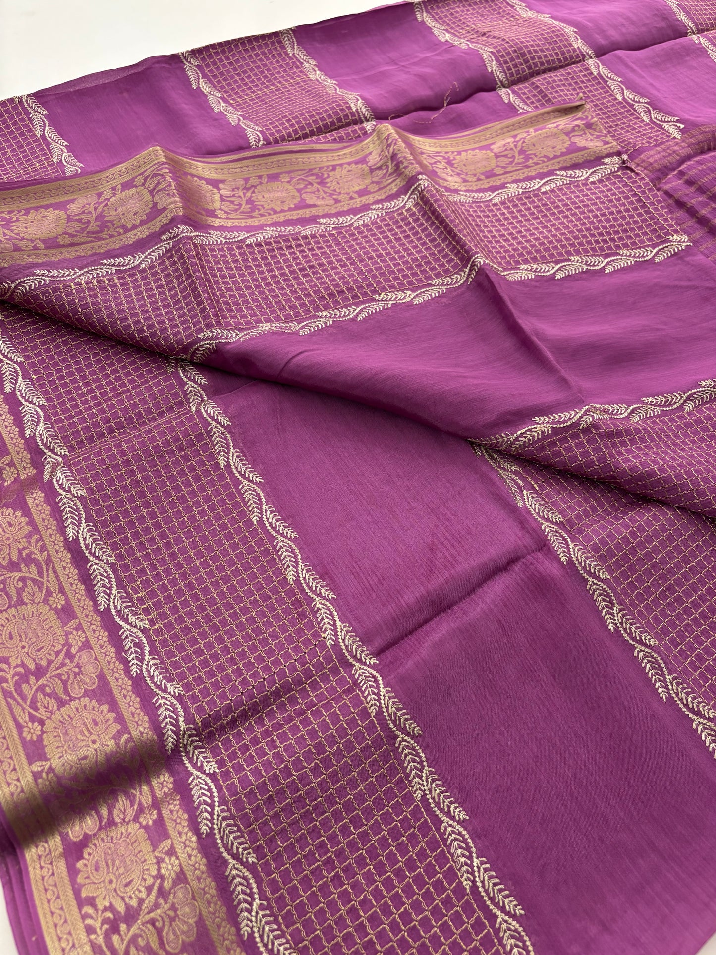 Designer soft Chinnon full embroidery
