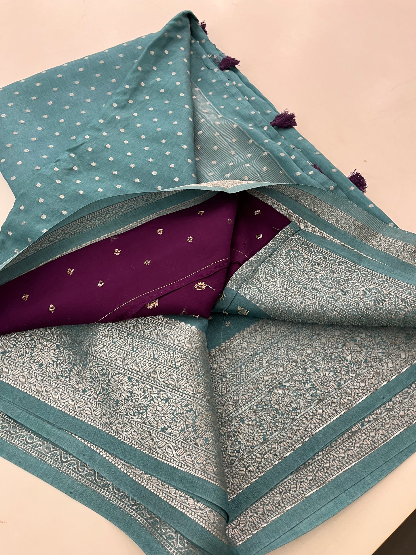 Banarasi Fancy Silver Butties
