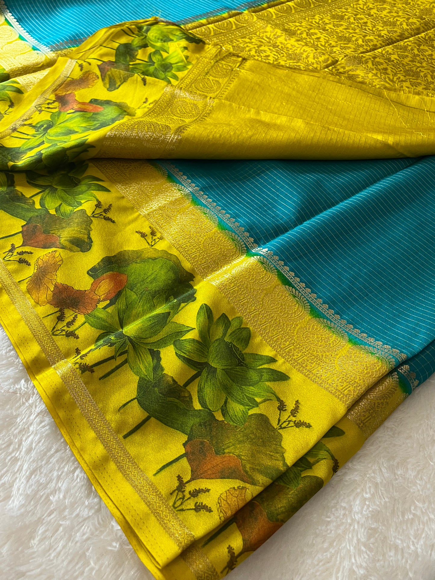 Designer Printed Crape Silk