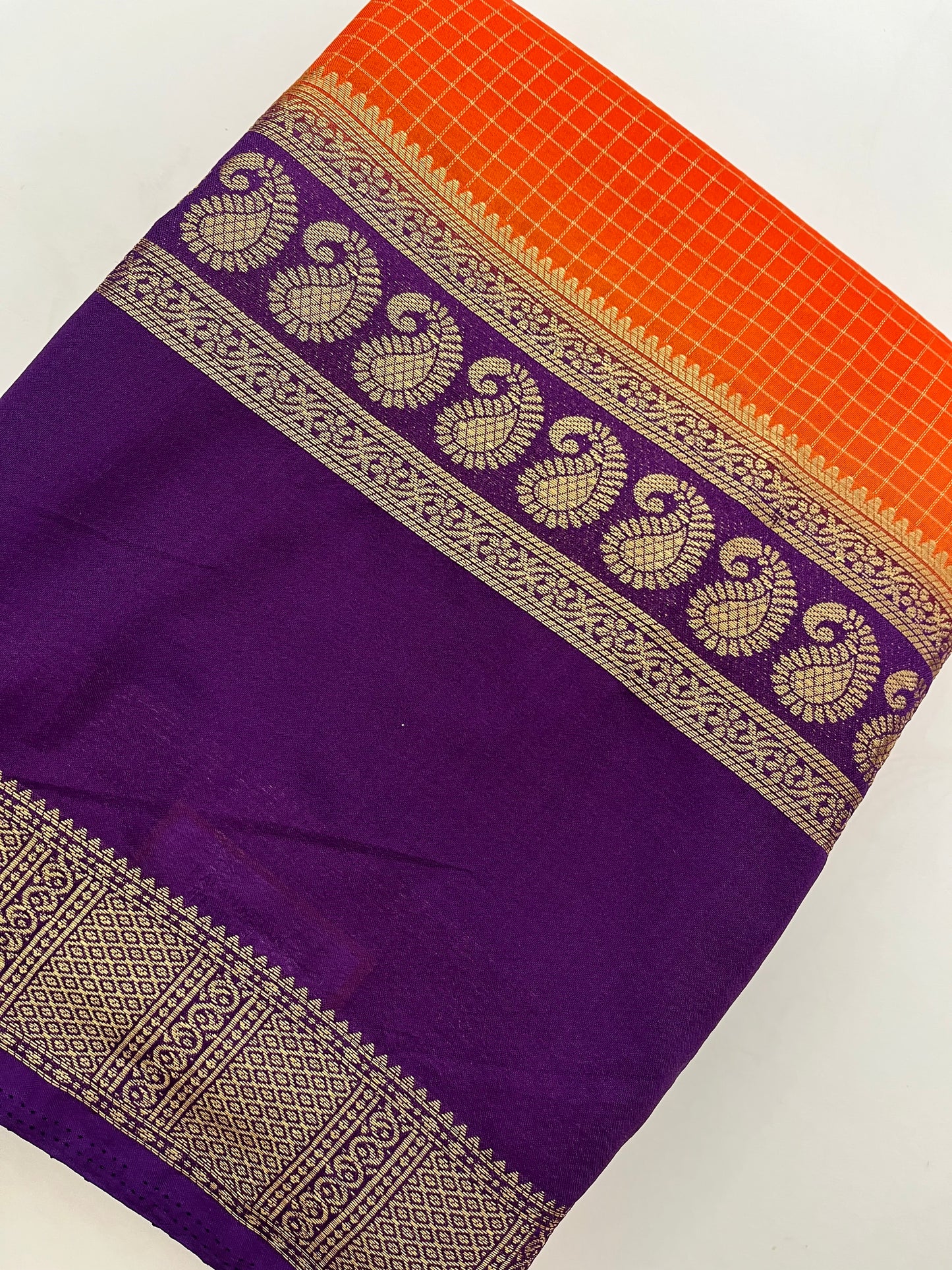 Crepe Small Checks Bentex Border