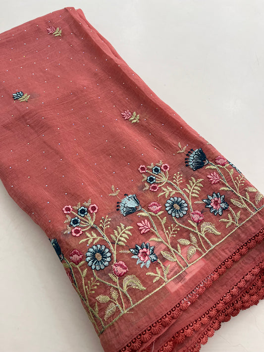 Soft organza embroidery