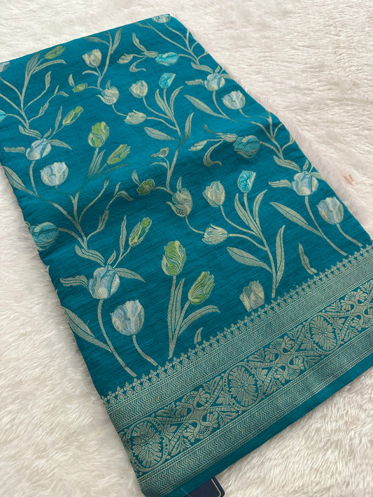 Tulips Linen Premium Saree-M13