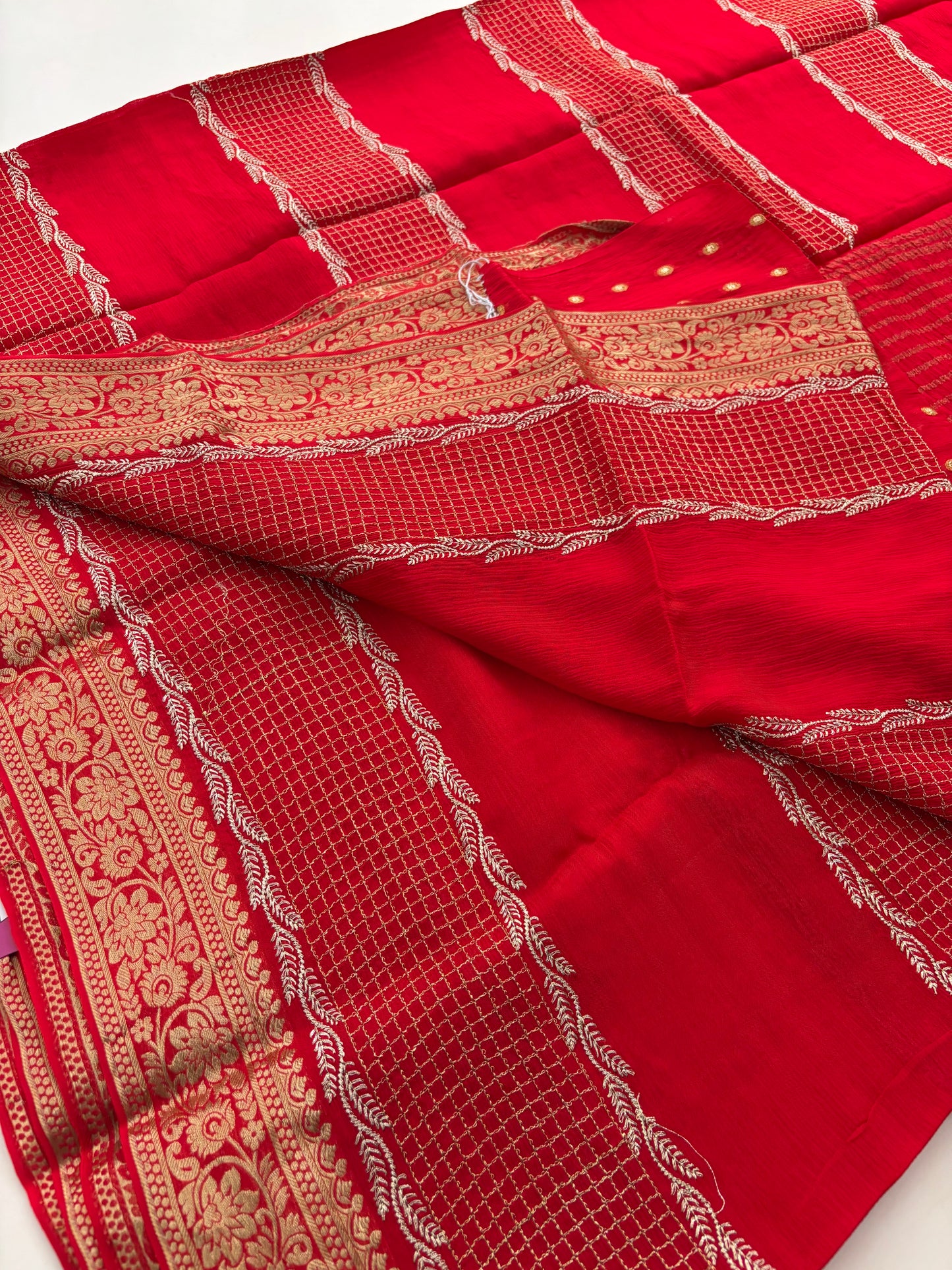 Designer soft Chinnon full embroidery