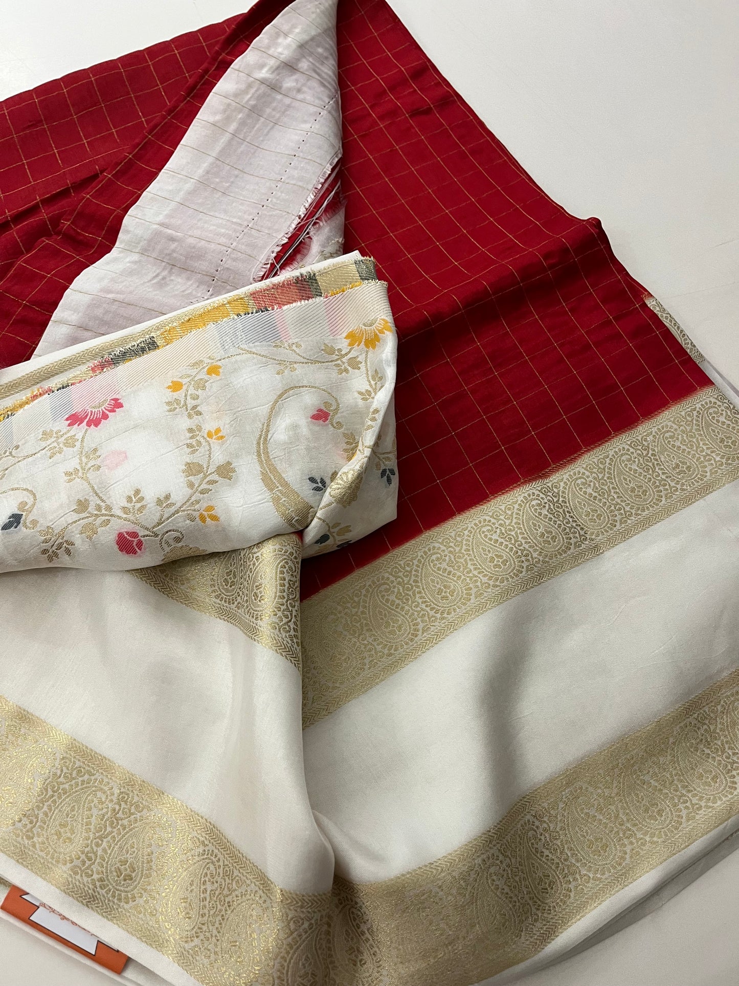 Dupion silk saree
