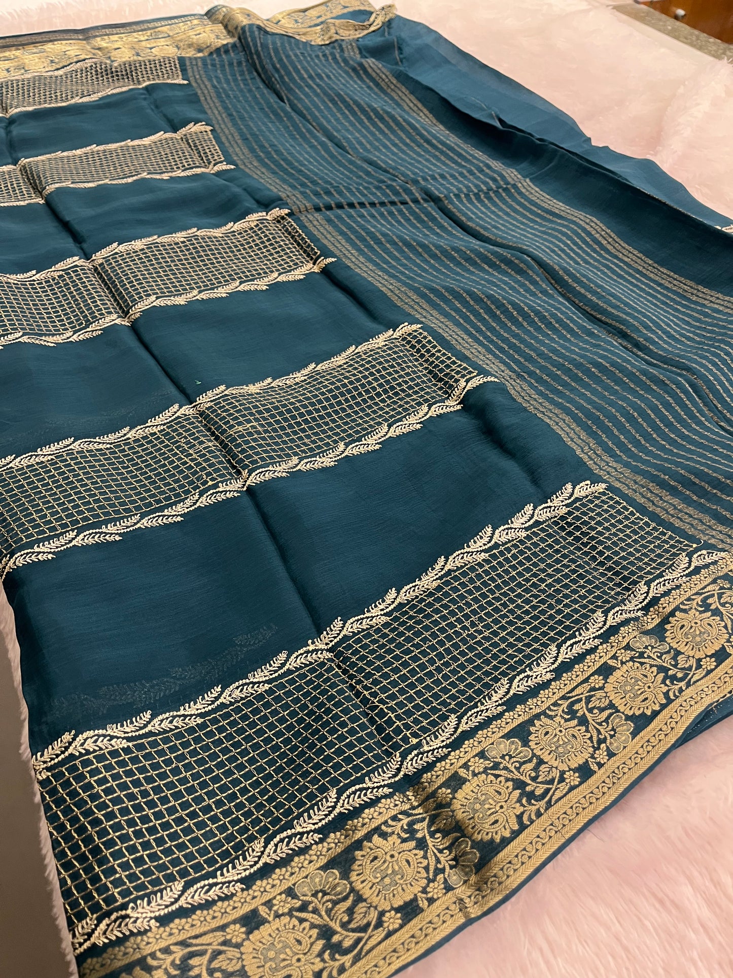 Designer Chinnon Fancy saree