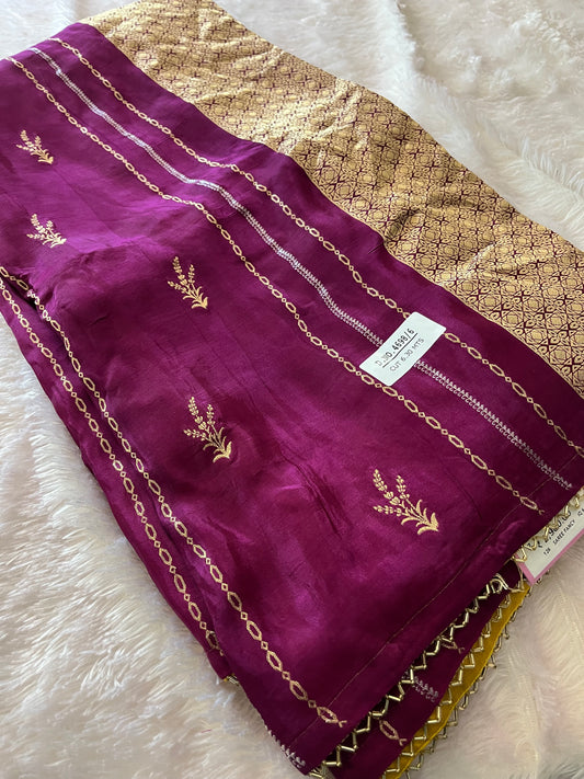 Designer Chinnon Silk CutDana Border
