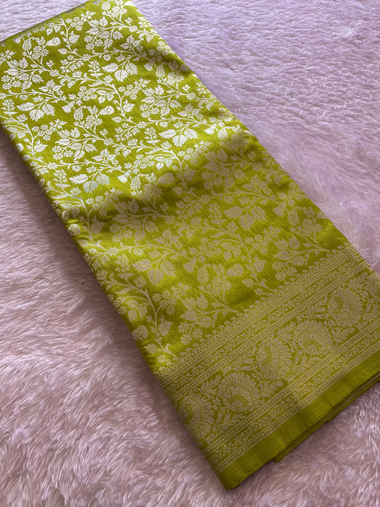 Tussar Silver Brocade