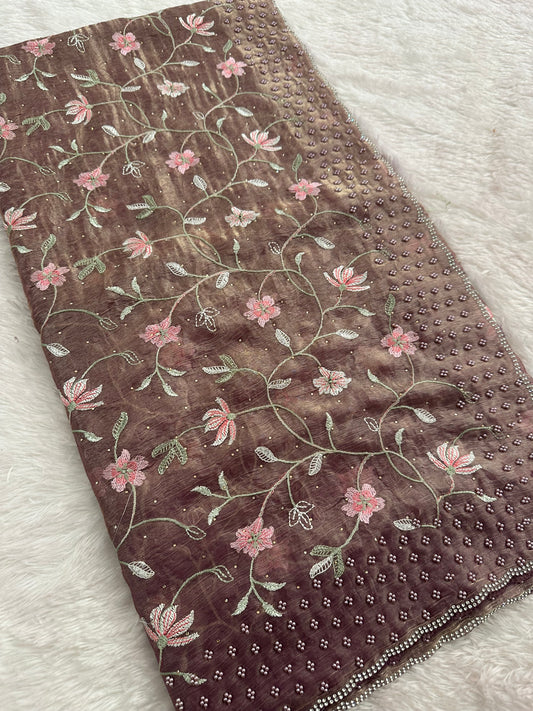 Designer Organza Full Work-M13