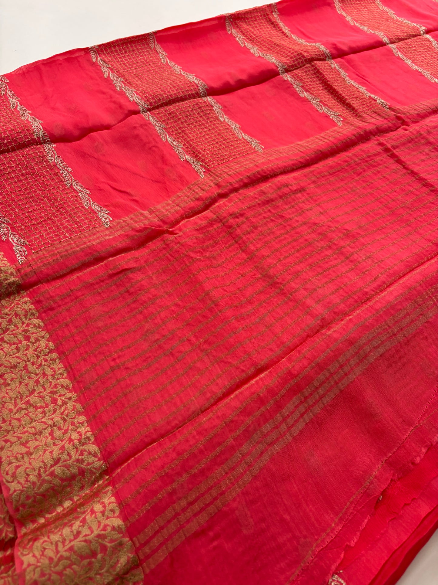 Designer soft Chinnon full embroidery