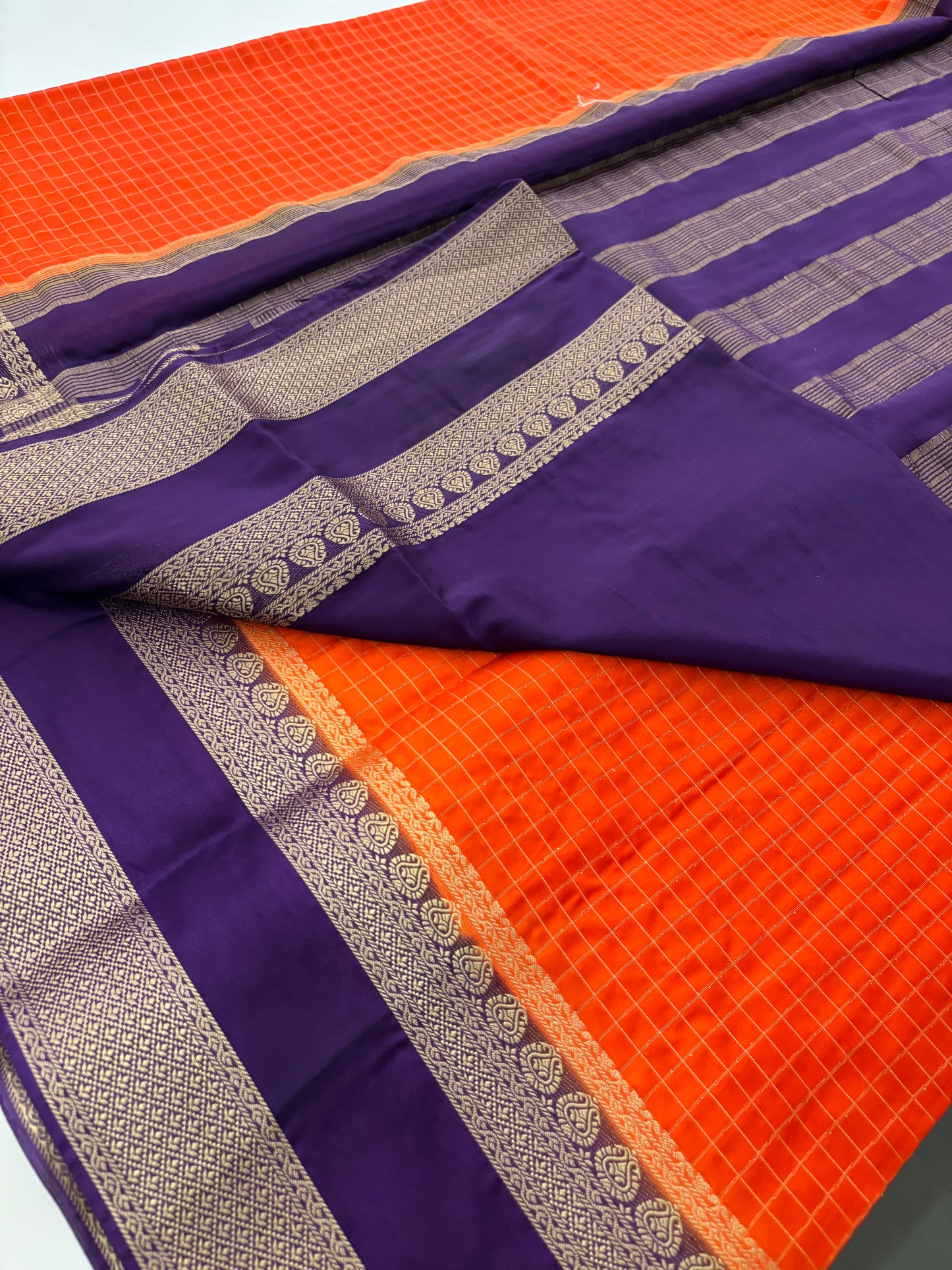 Crape silk fancy checks