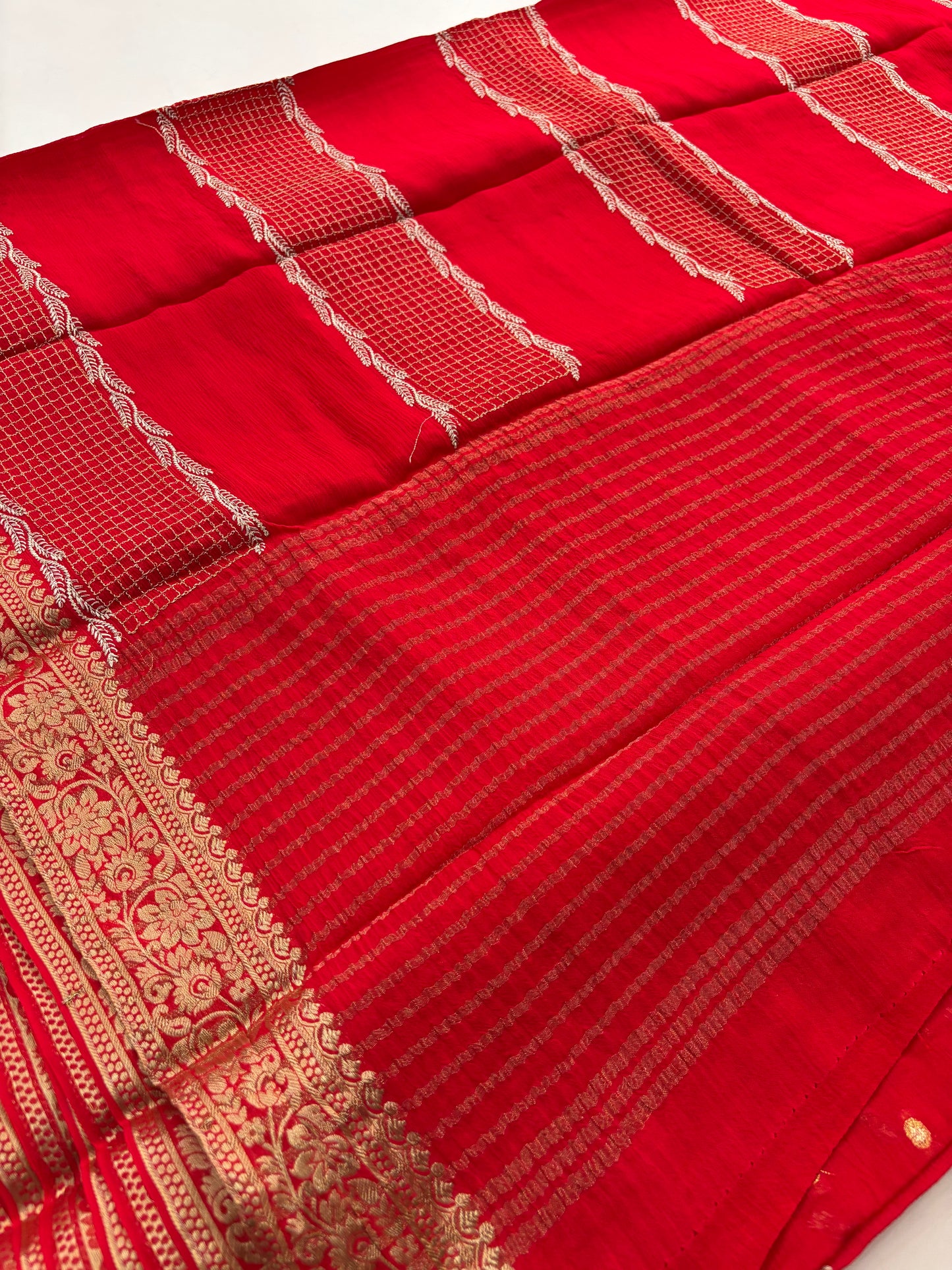 Designer soft Chinnon full embroidery