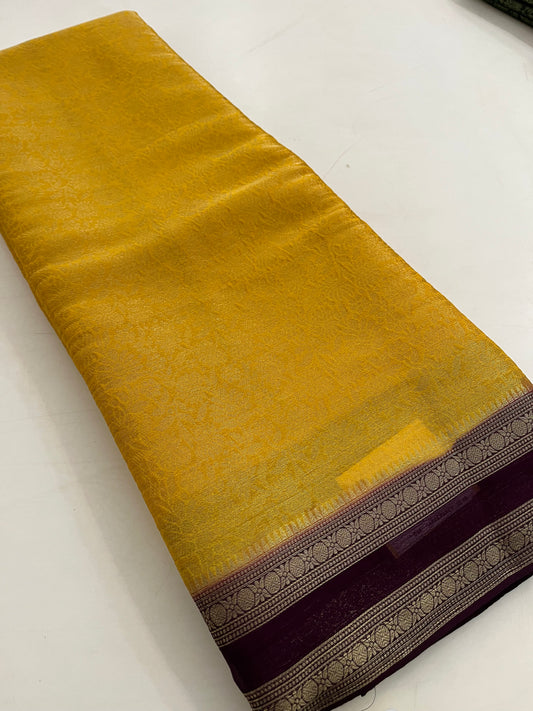 Brocade Banarasi soft silk