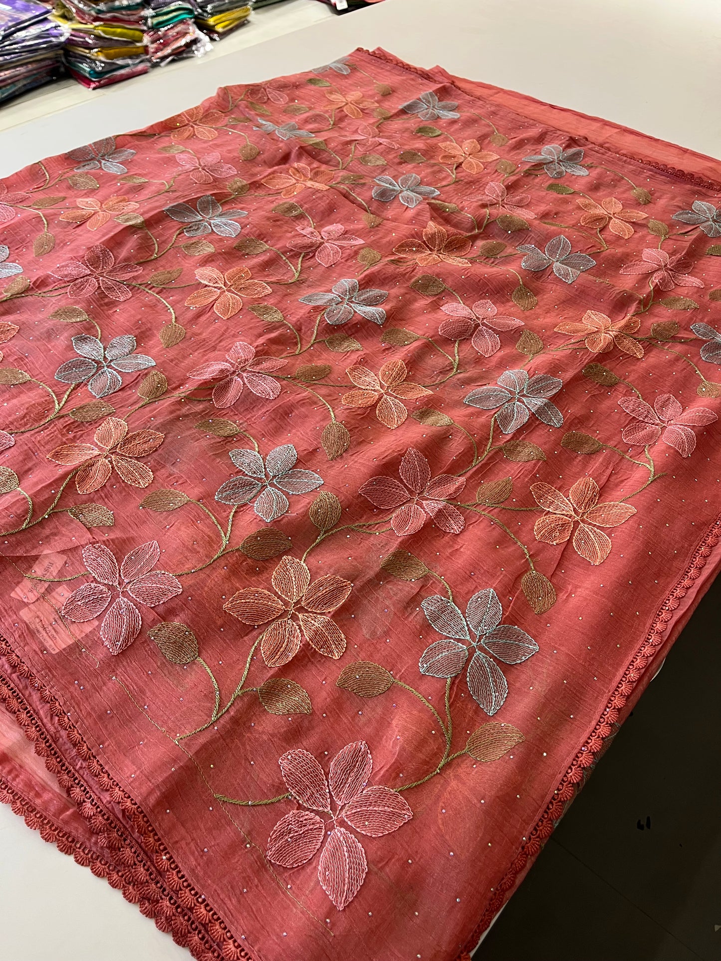 Soft organza Fancy saree