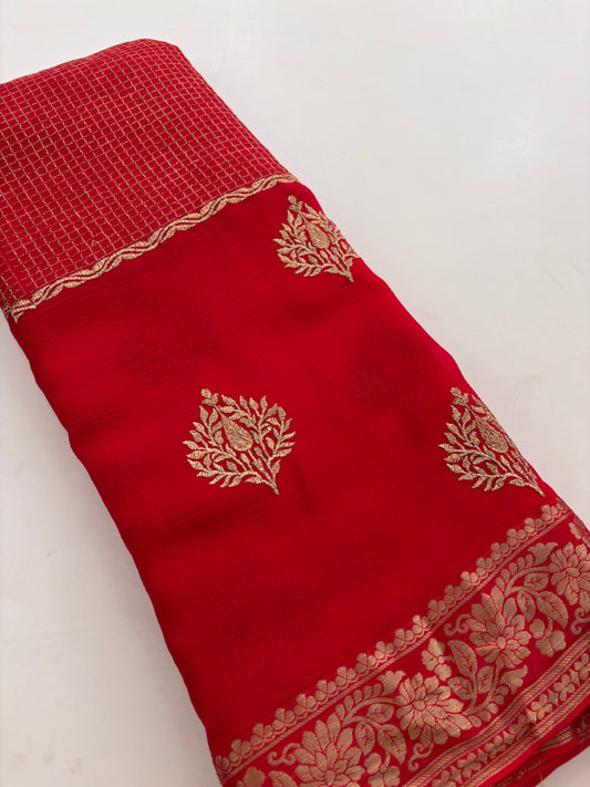 Designer Georgette embroidery