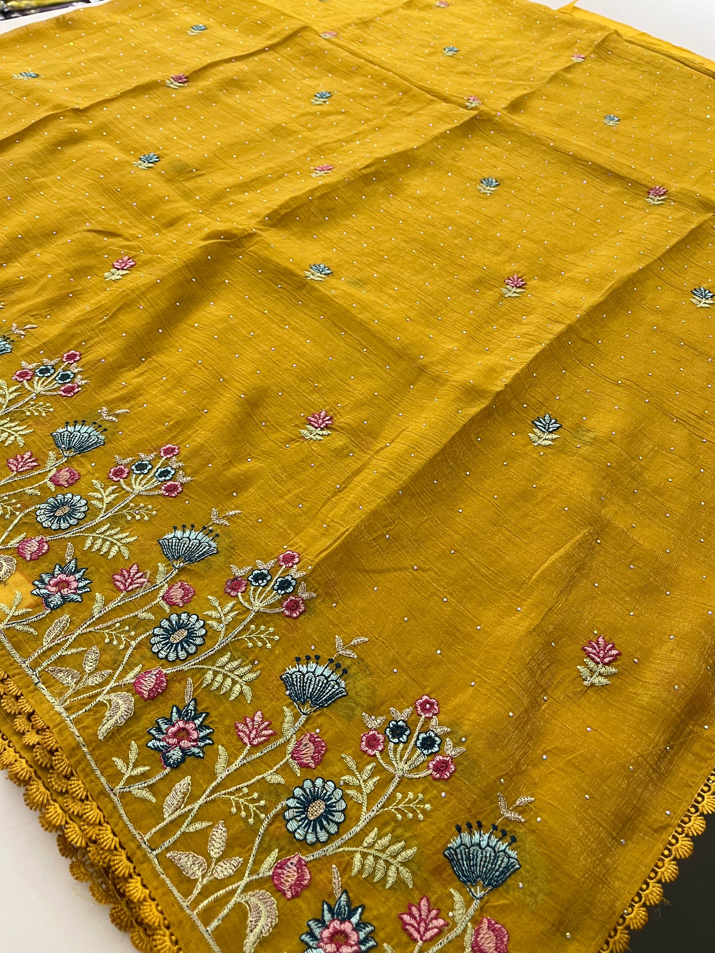 Soft organza embroidery