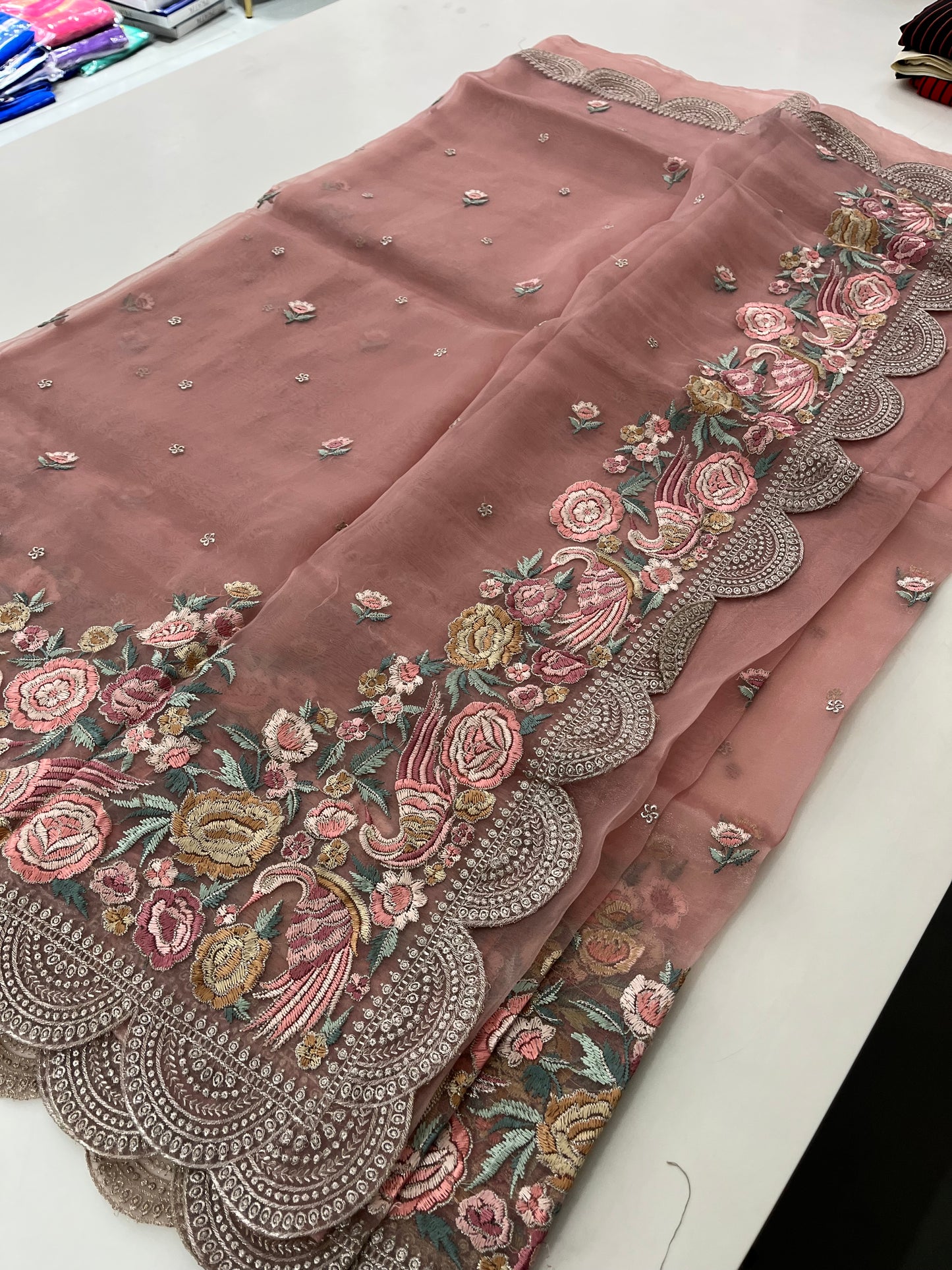 Embroidery Organza premium Saree