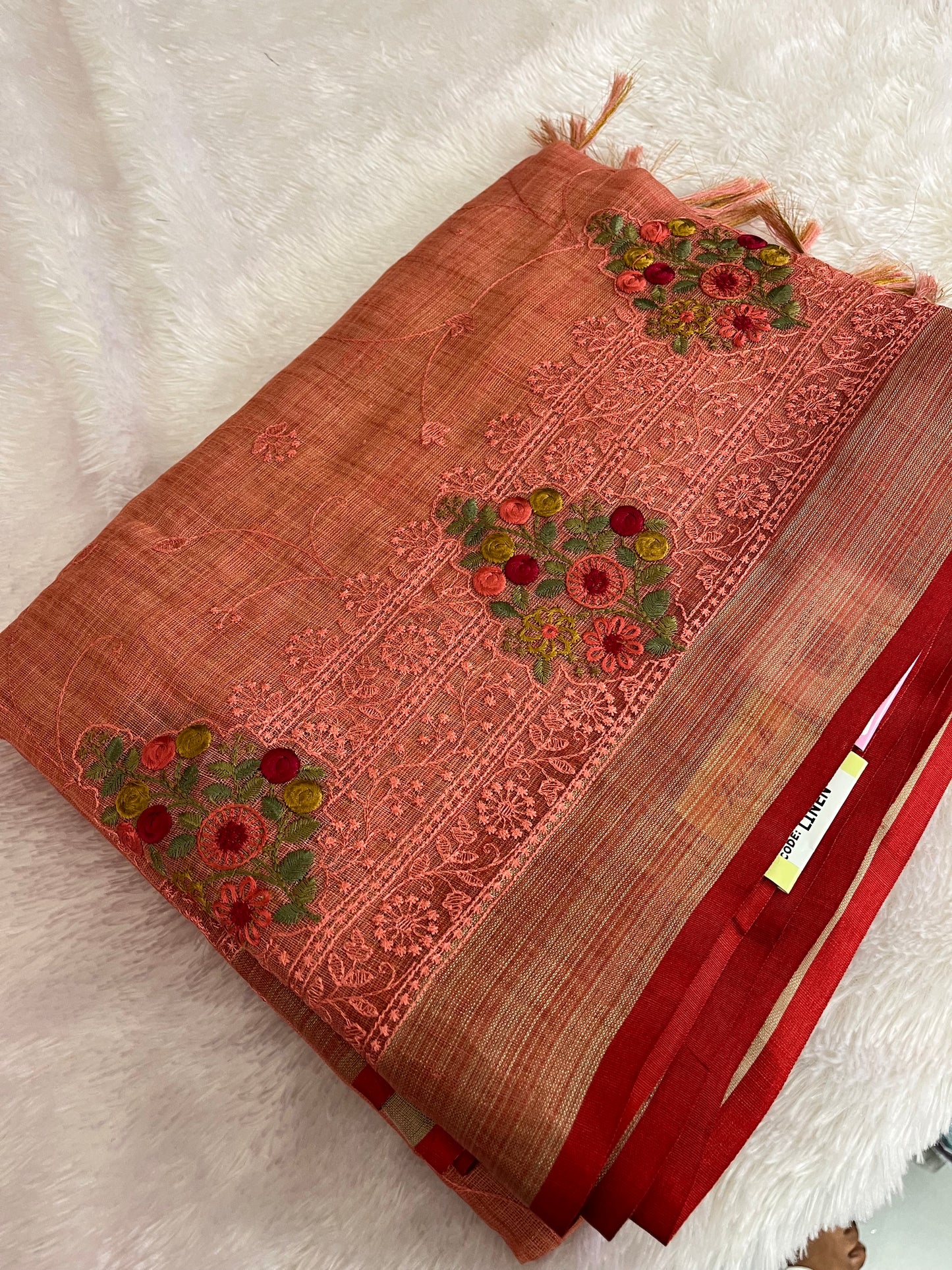 Designer linen Fancy Embroidery Buttas