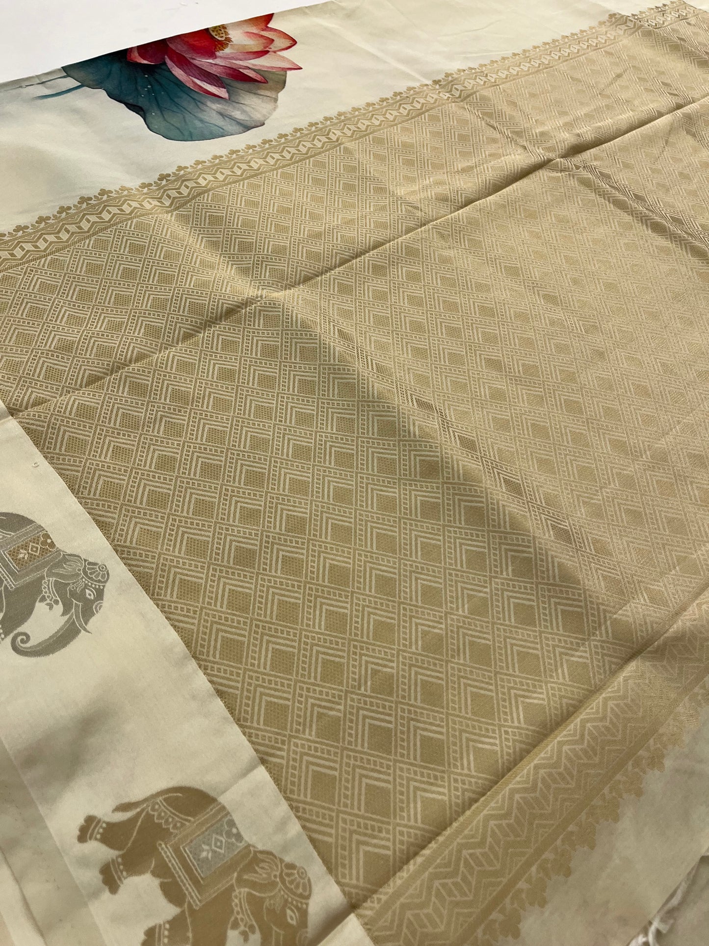 Printed crape silk premium