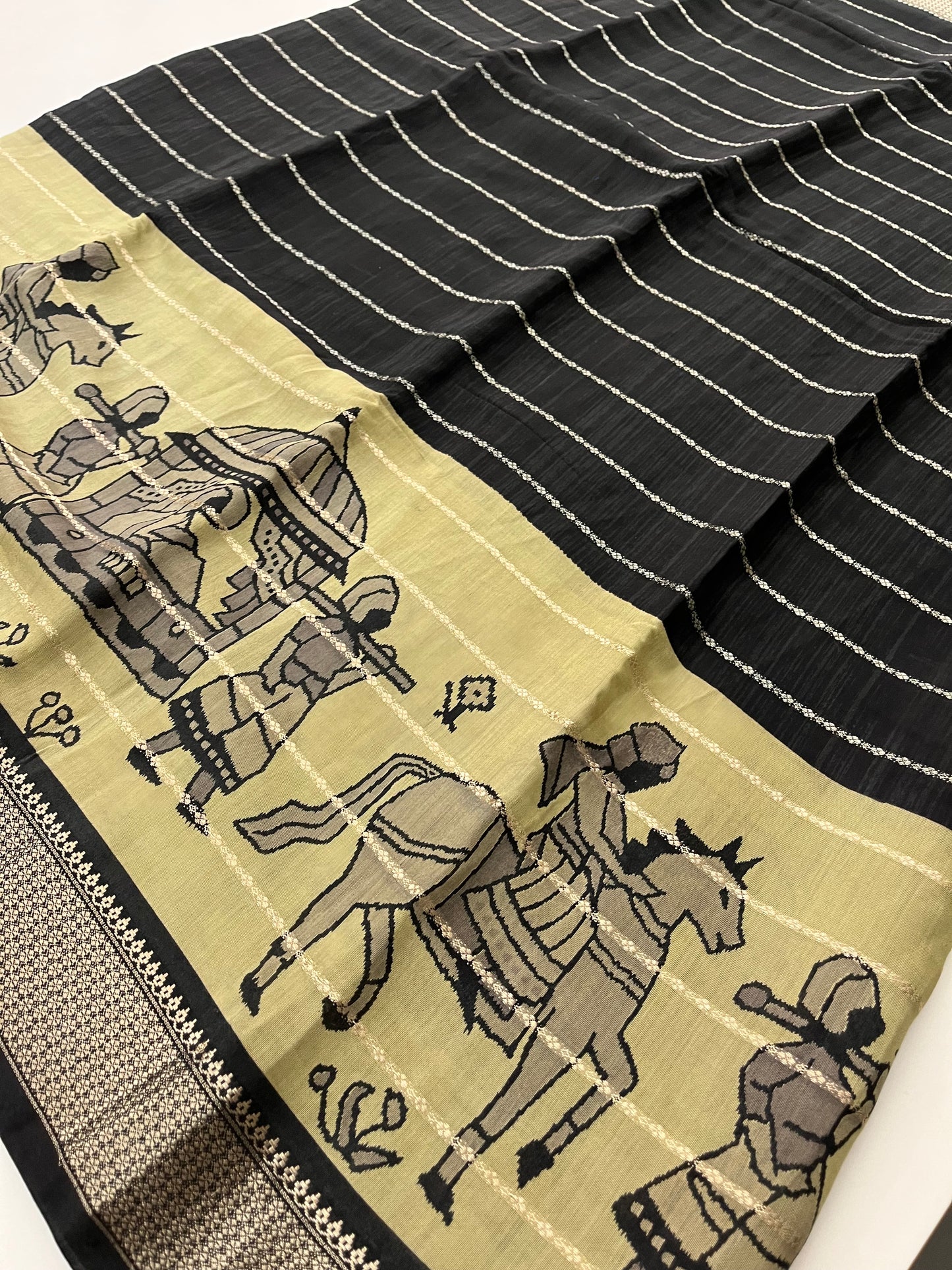 Rajasthan folk print fancy saree