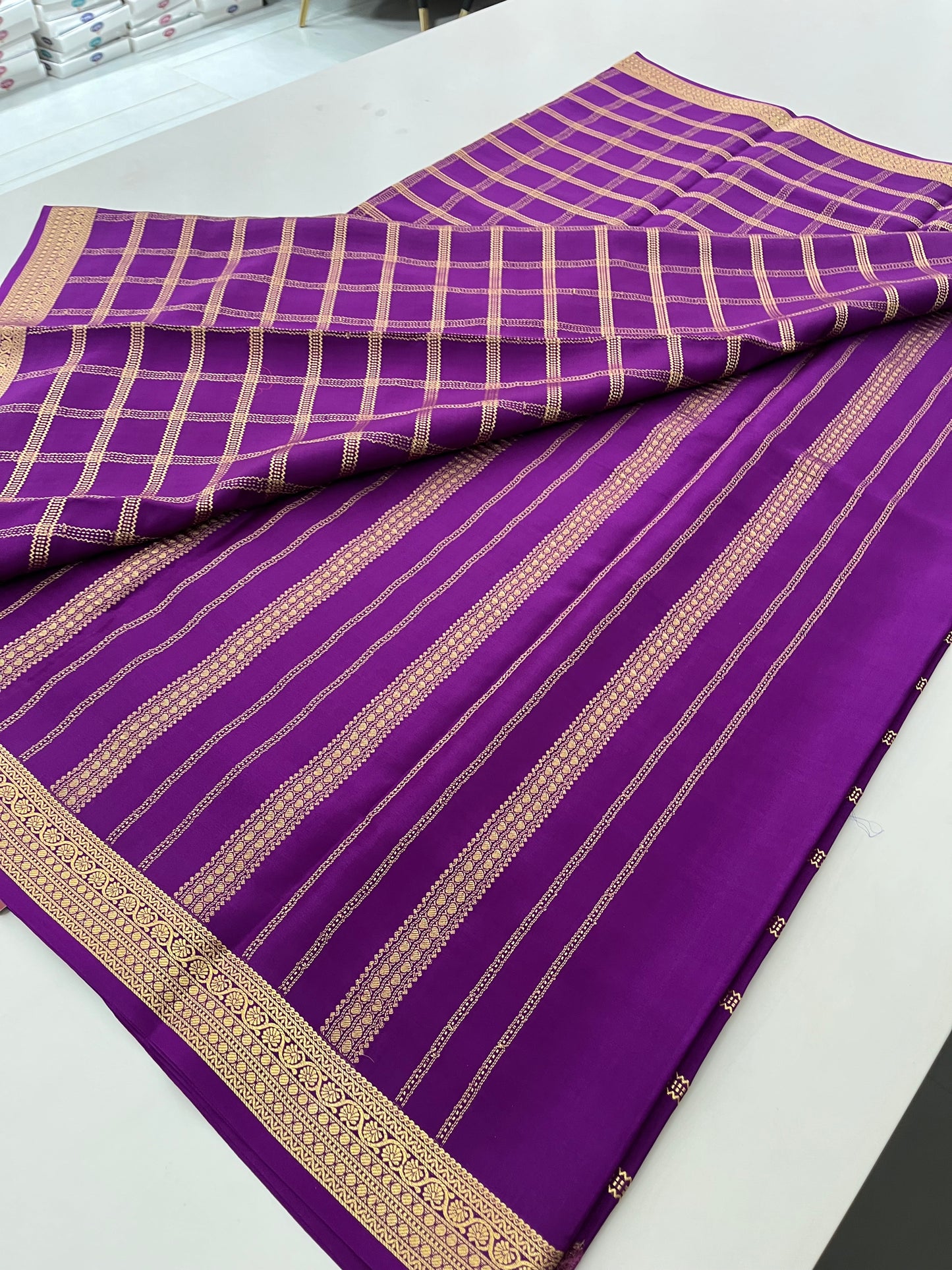 Pure Crepe Mysore Silk Saree