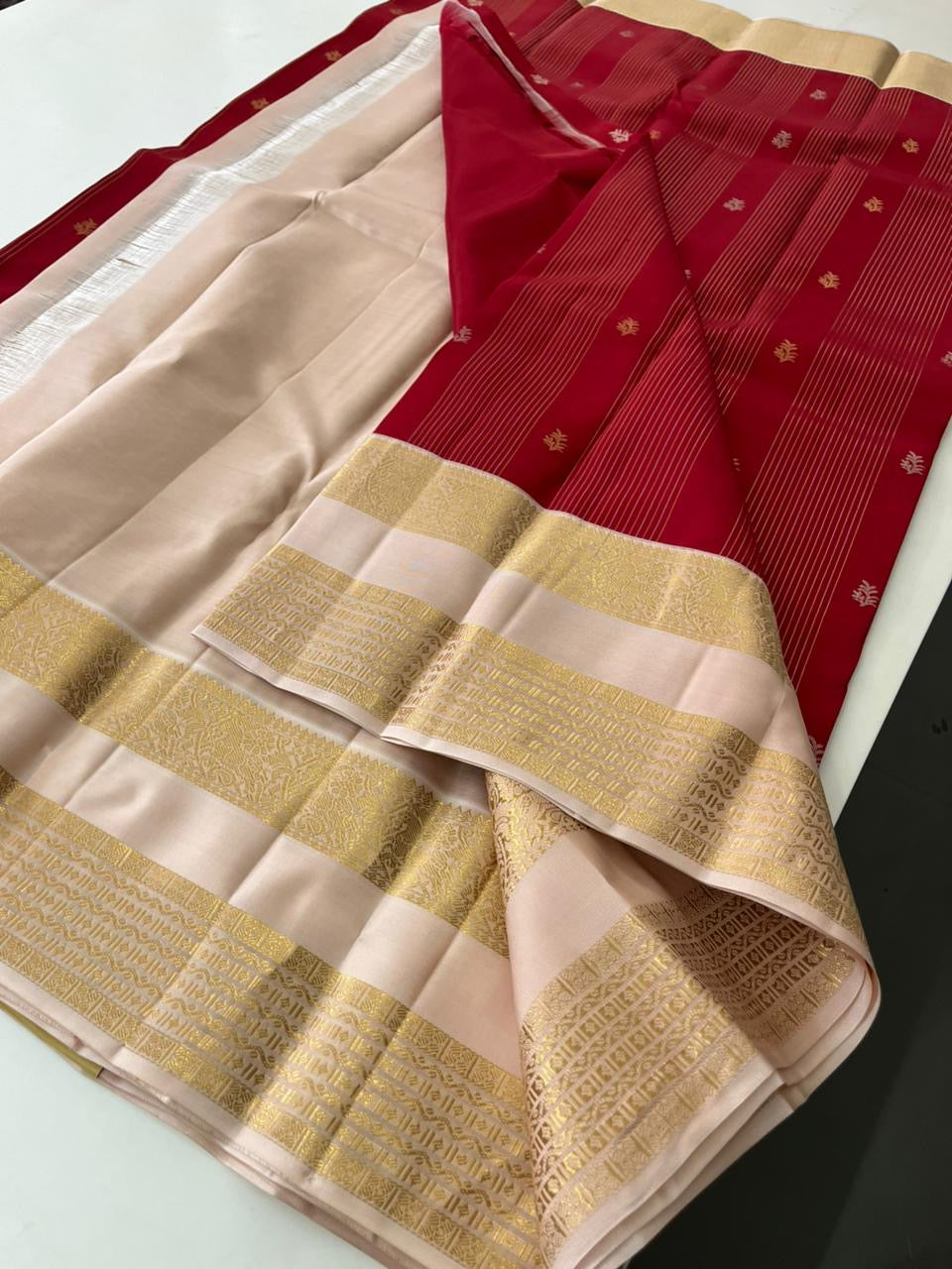 Dark Pink x Light Pink Kanchi Pattu Saree