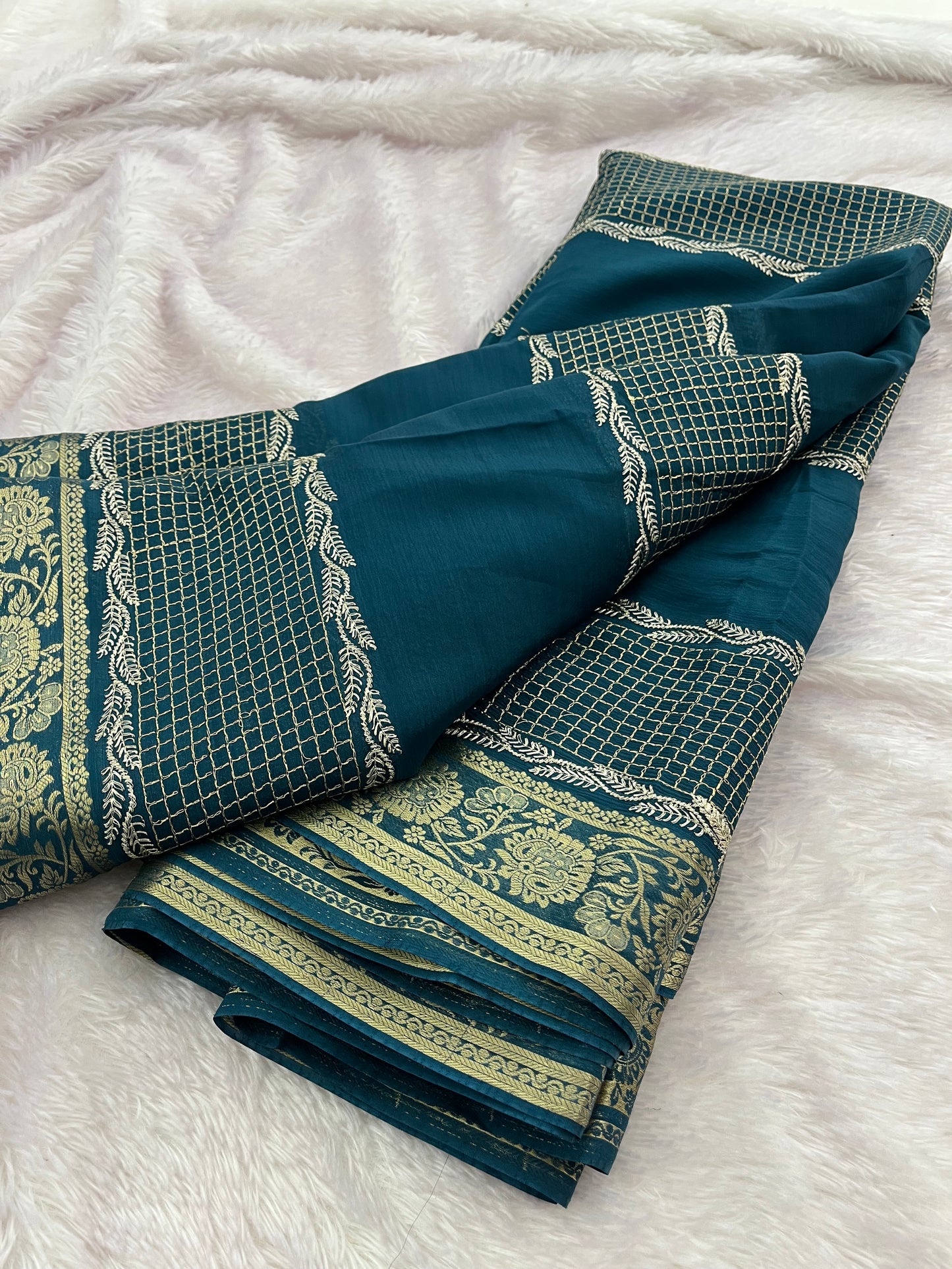 Designer Chinnon Fancy saree