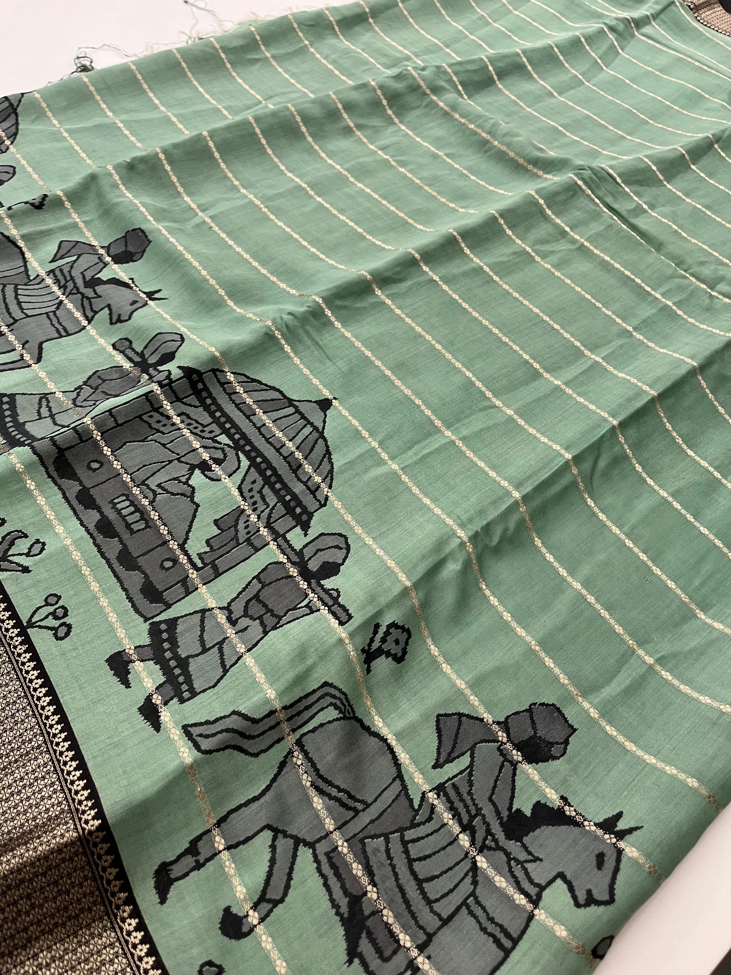 Rajasthan folk print fancy saree