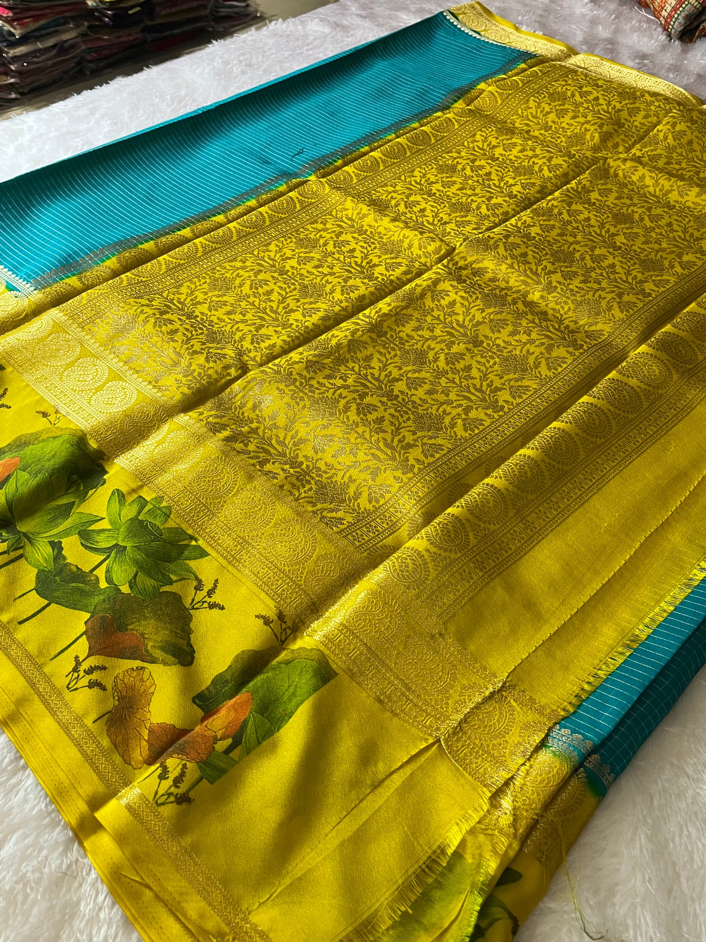 Designer Printed Crape Silk