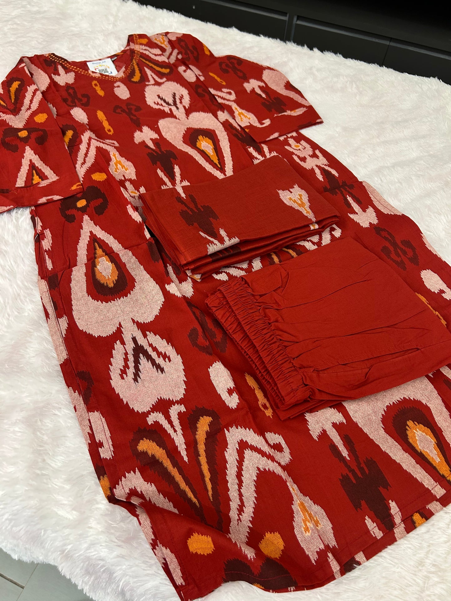 3 Piece Kurti Regular Fit Straight