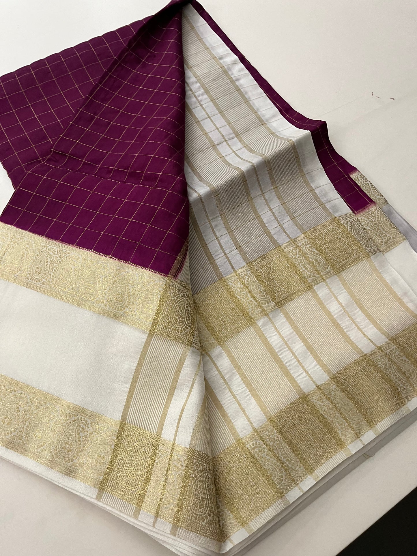 Dupion silk saree
