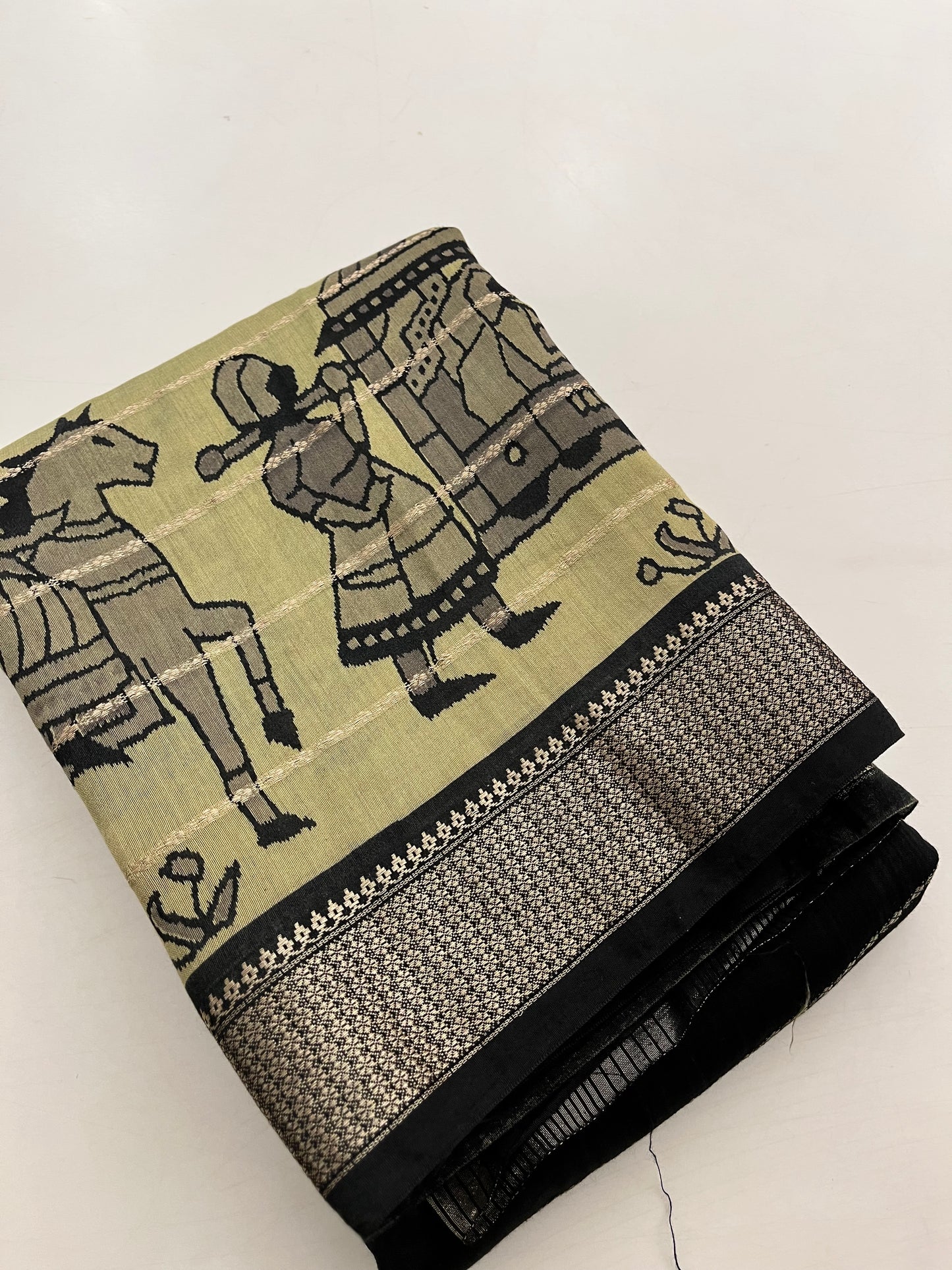Rajasthan folk print fancy saree