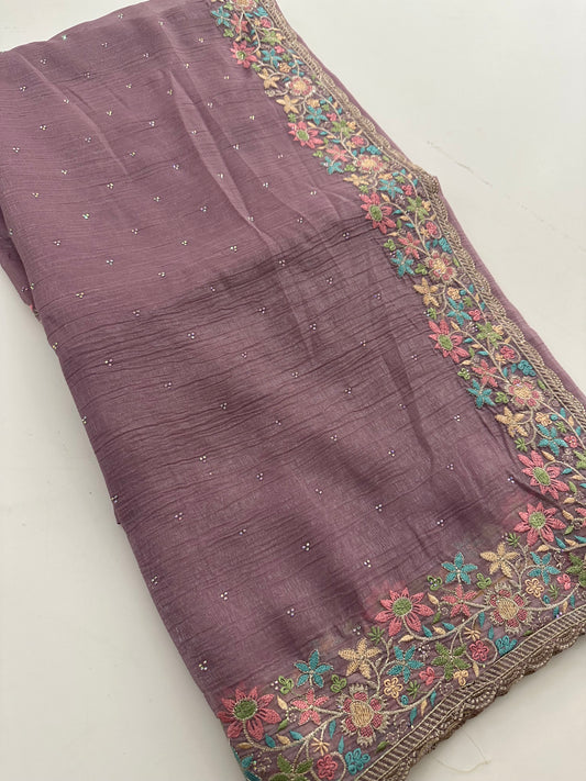 Organza Work Saree-M30