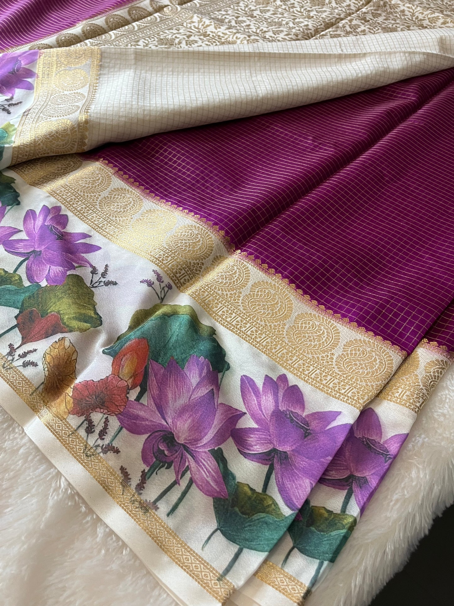 Designer Printed Crape Silk