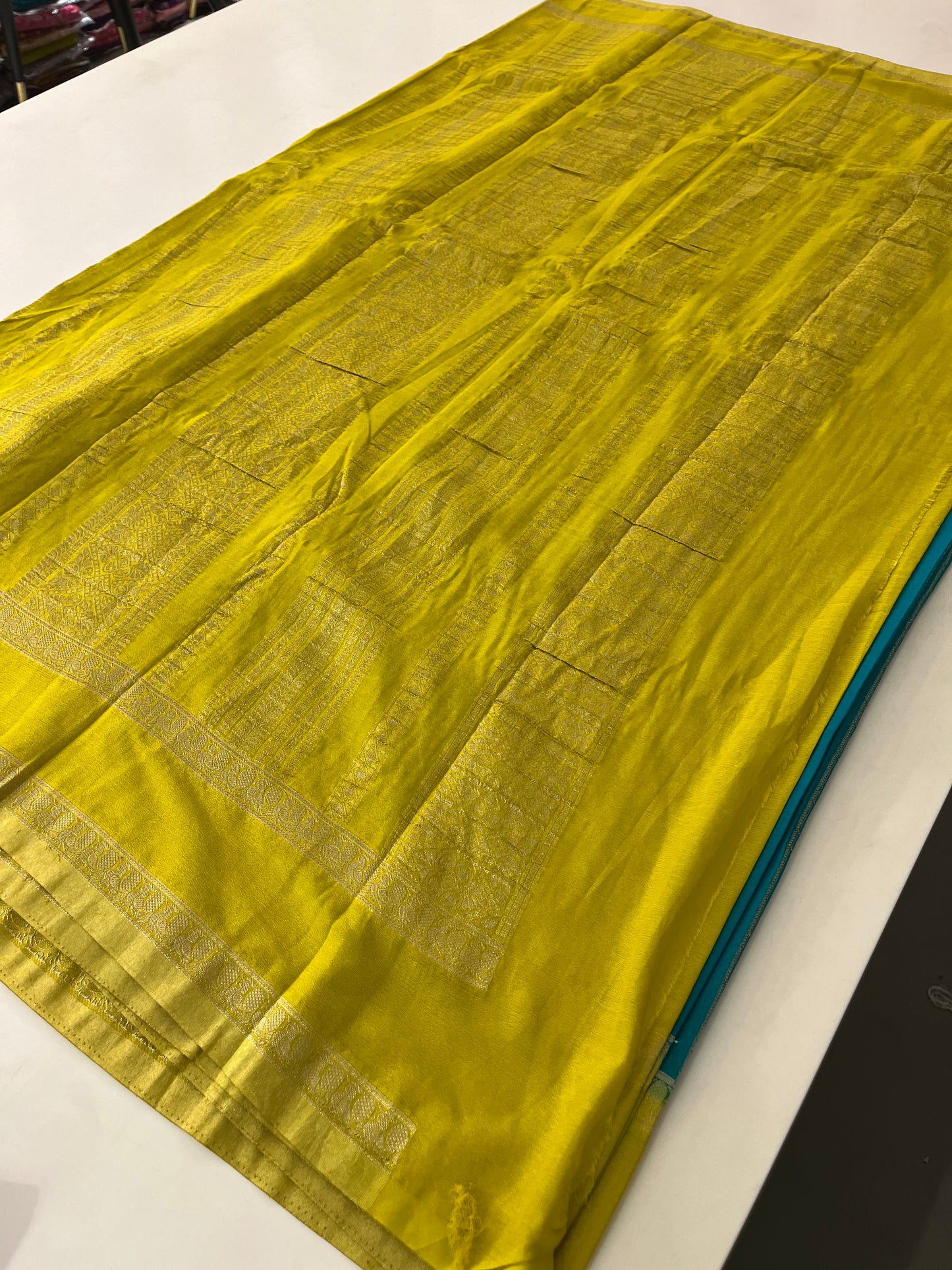 Designer crape Chinnon saree