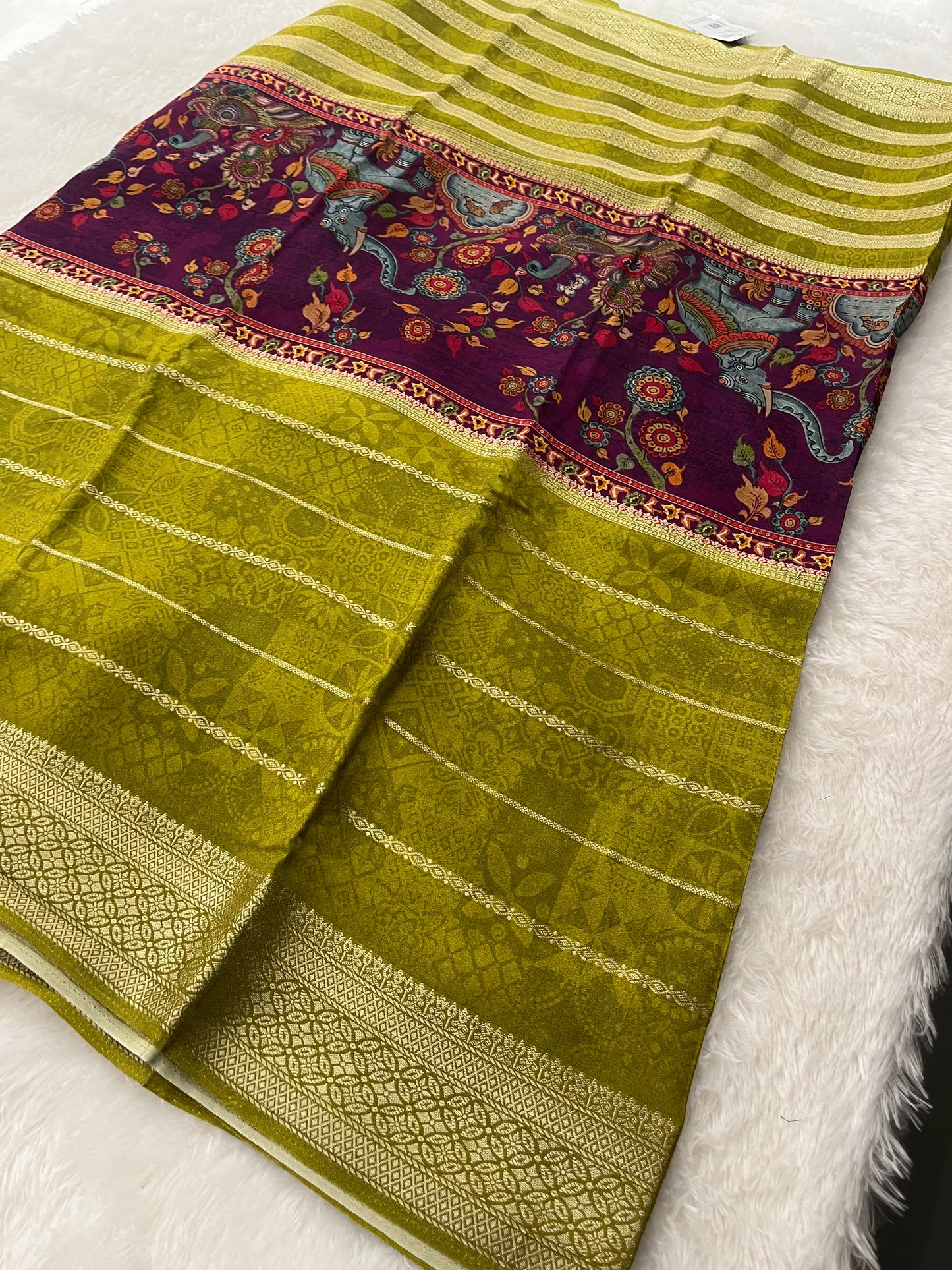 M6-Kalamkari Crape Fancy
