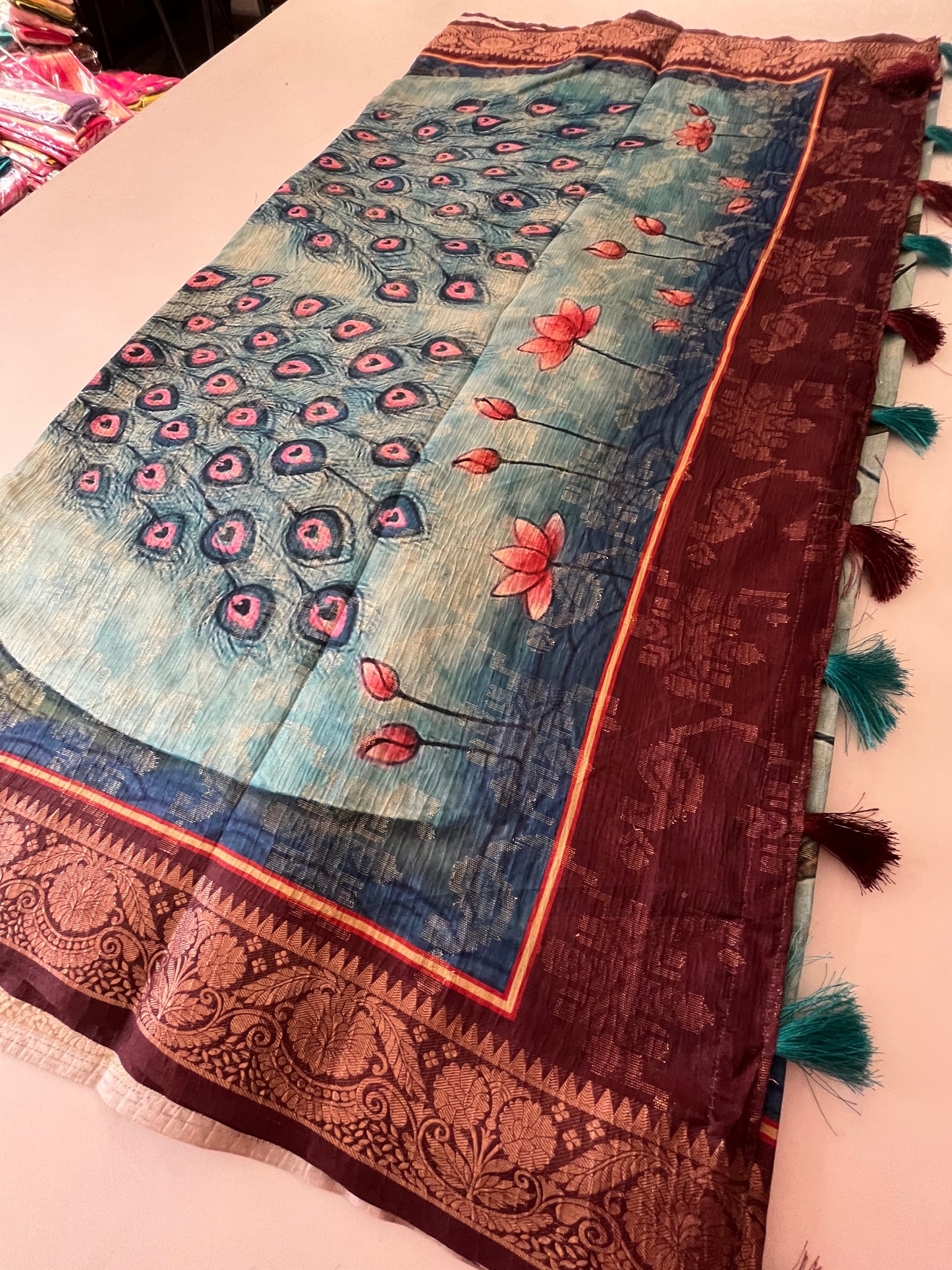 Printed Tussar fancy