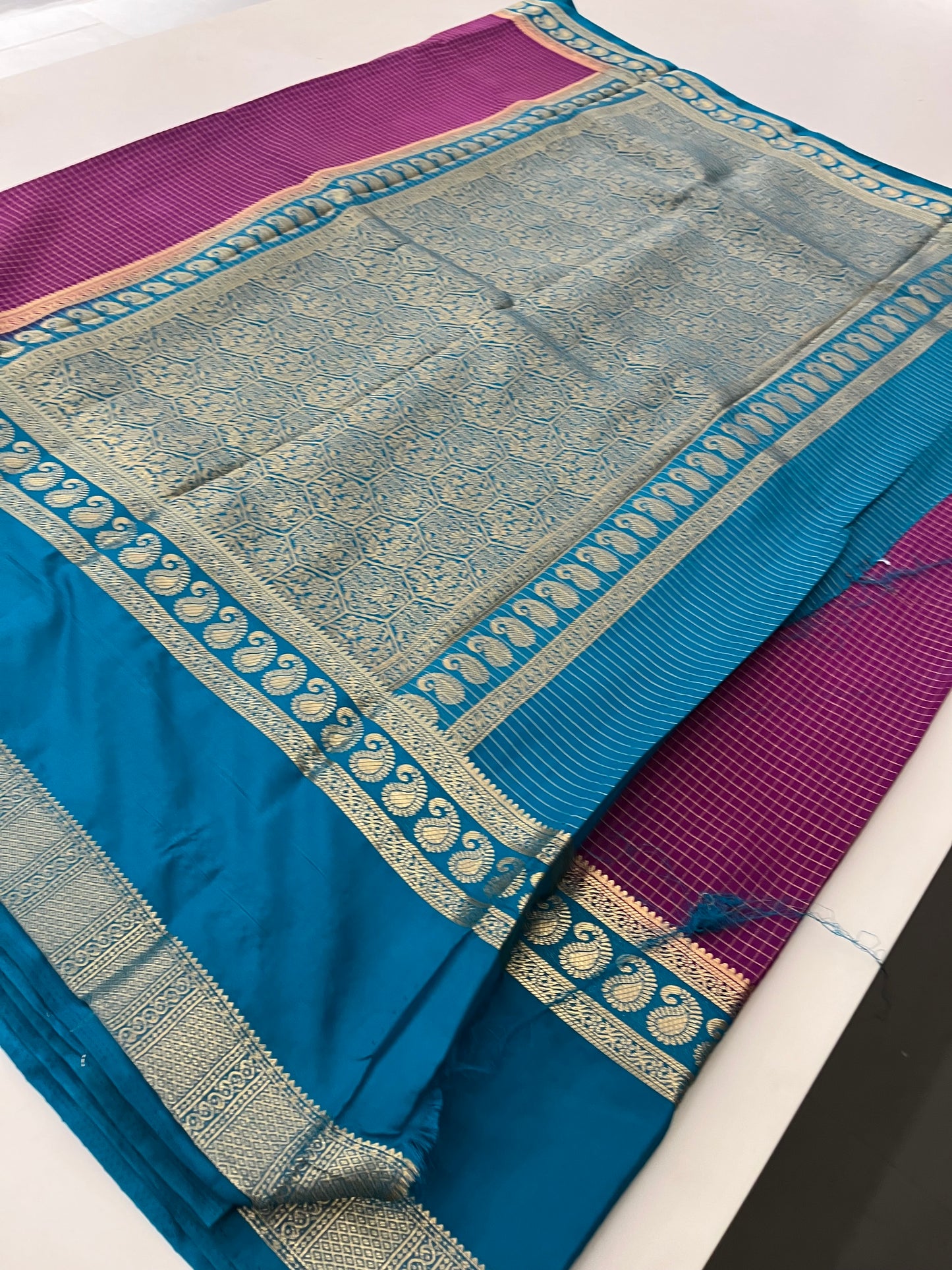 Crepe Small Checks Bentex Border