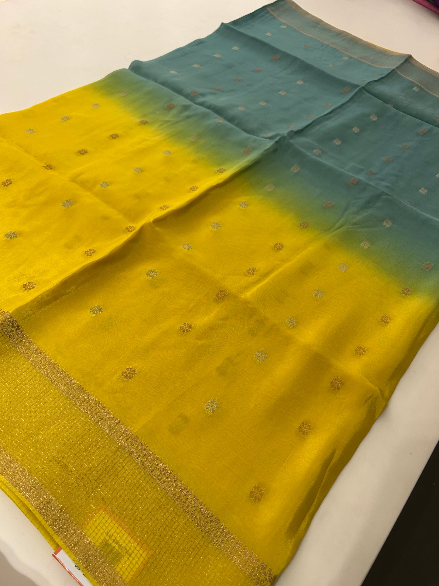 Banarsi Viscose Faded Saree-M18