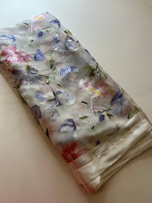 Brosso Chiffon satin Border Premium