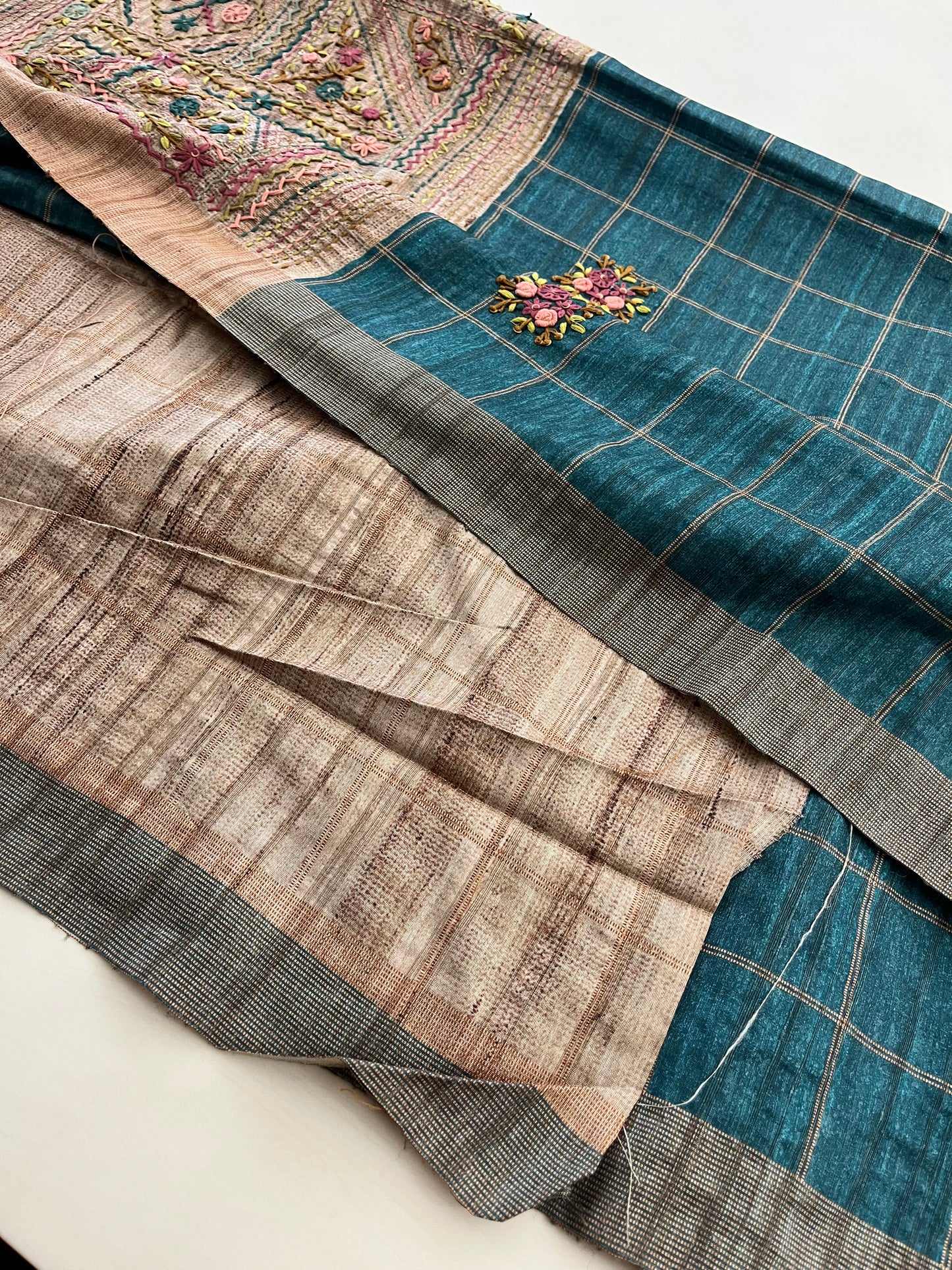 Lenin Embroidery Fancy saree